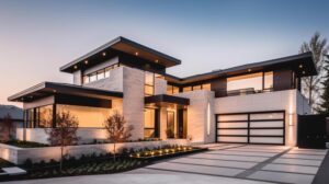 ai-generative-exterior-of-modern-luxury-house-with-garden-and-beautiful-sky-photo-1